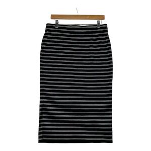 White House Black Market Skirt Stretch Knit Tube Midi‎ Bodycon Stripped Size M